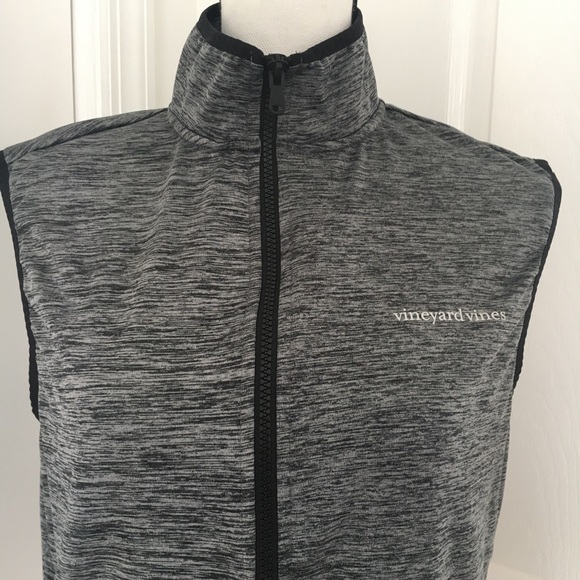 VINEYARD VINES Womens Fleece Vest Gray Full Zip pockets Sleeveless XS. - Picture 11 of 13